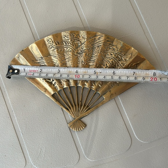 Decorative Solid Brass Phoenix bird Hand Fan. - Picture 2 of 4